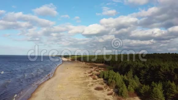 空中回旋射击加西亚斯海滩拉脱维亚波罗的海视频的预览图