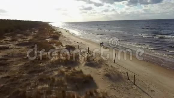 拉脱维亚波罗的海航空DronShotGarciems海滩视频的预览图