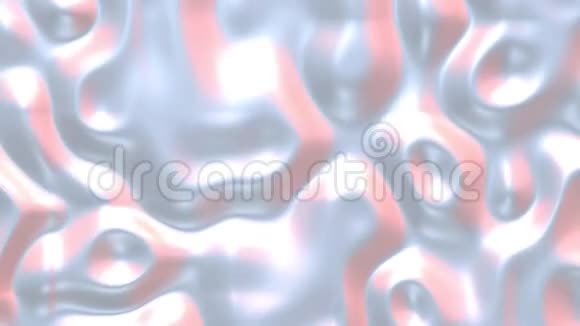 全息珠光运动液体背景银色柔滑液体涂料视频的预览图
