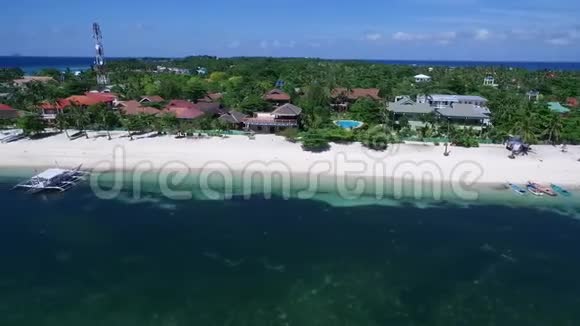 菲律宾宿务邦蒂海滩和马拉帕斯卡瓦岛海滨苏鲁海船和美丽的海景视频的预览图