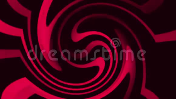抽象无缝环红色粉红色充满活力的扭曲梯度背景三维渲染条纹涟漪未来几何暗纹视频的预览图