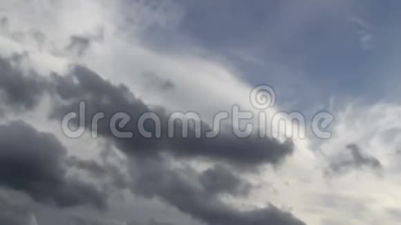 时间流逝美丽的蓝天与云的背景天空云视频的预览图