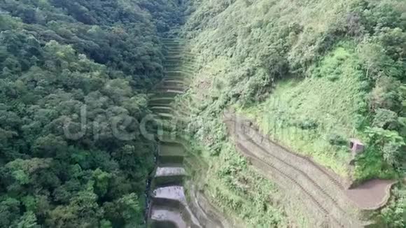 菲律宾Banaue的RiceTerraces观光场所水稻梯田的性质及景观视频的预览图