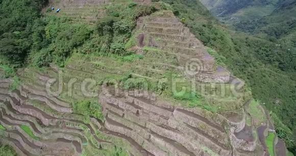菲律宾Banaue的RiceTerraces观光场所水稻梯田的性质和景观视频的预览图