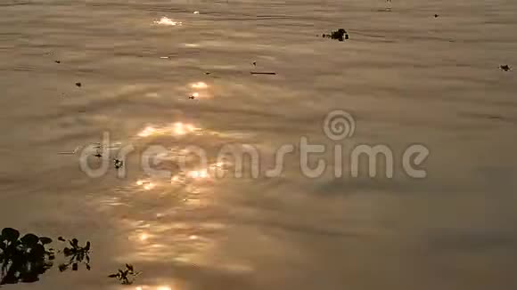阳光照射到泰国的晚水上视频的预览图