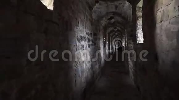 穿过古隧道延伸到透视视频的预览图
