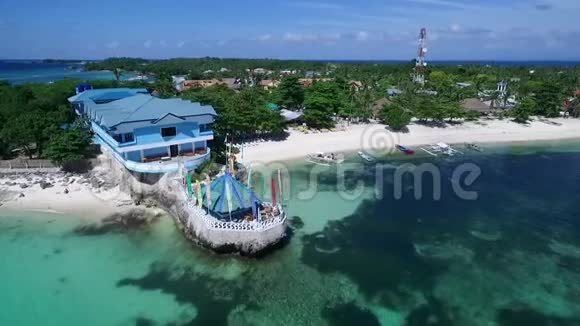 菲律宾宿务邦蒂海滩和马拉帕斯卡瓦岛海滨苏鲁海船和美丽的海景视频的预览图