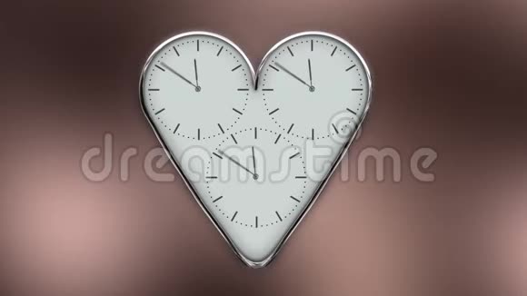 心脏形状的钟在时间流逝视频的预览图