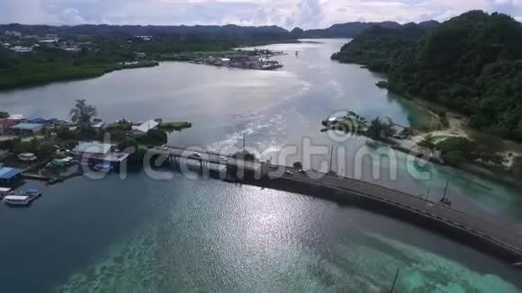 帕劳科罗岛的海景长岛公园区及酒店视频的预览图