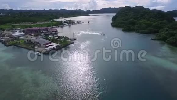 帕劳科罗岛的海景背景潜水艇及水族馆视频的预览图