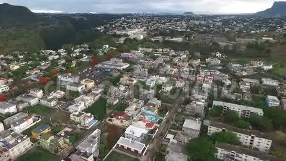毛里求斯岛和小城市景观背景视频的预览图