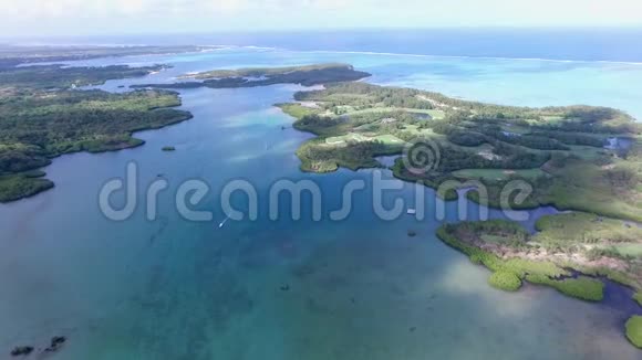 毛里求斯私人拥有的岛屿背景景观视频的预览图