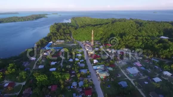 帕劳和贝利留岛地区背景六为城市景观视频的预览图