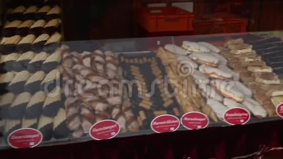 令人惊叹的维也纳饼干圣诞节市场美味的杂货视频的预览图