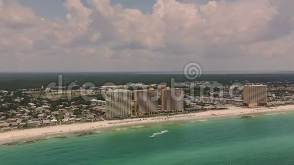美国巴拿马城海滩的鸟瞰图视频的预览图