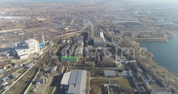 工厂鸟瞰图工厂鸟瞰图现代工业建筑视频的预览图