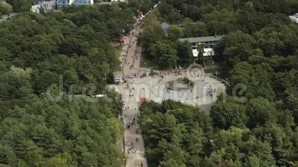 帕兰加立陶宛2019年7月空中全景最受欢迎的街道帕兰加和喷泉视频的预览图