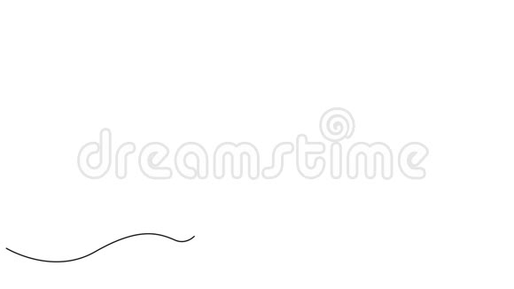 自行绘制曲笔一行画简单动画手工绘图白色背景上的黑线视频的预览图