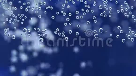气泡特写宏观背景纹理蓝色背景玻璃气泡视频的预览图