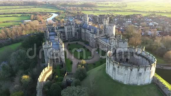 阿伦德尔城堡阿伦德尔西苏塞克斯英国英国内庭院四视频的预览图