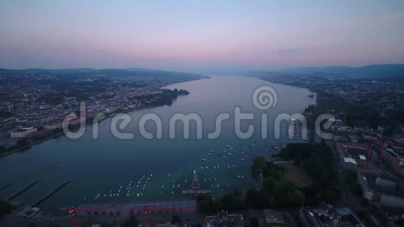 瑞士苏黎世2018年6月日落15毫米宽角4K激励2号视频的预览图