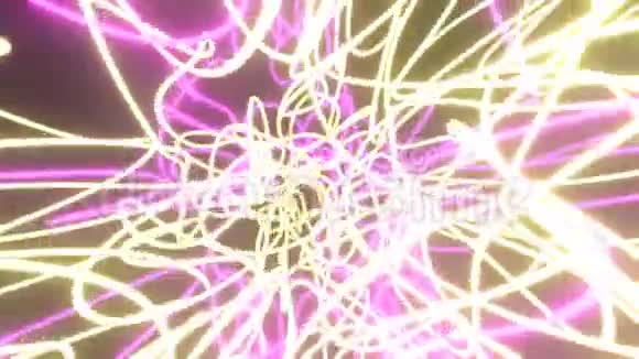 梦幻和彩色霓虹灯效果无限或无缝循环背景视频的预览图