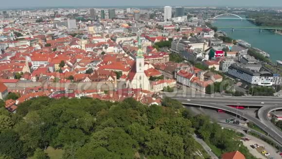 斯洛伐克布拉迪斯拉发2018年6月晴天马威航空视频的预览图