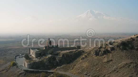 亚美尼亚KhorViap修道院的鸟瞰图视频的预览图