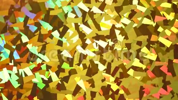 抽象晶体背景金光闪闪的纹理金色闪亮的背景旋转视频的预览图