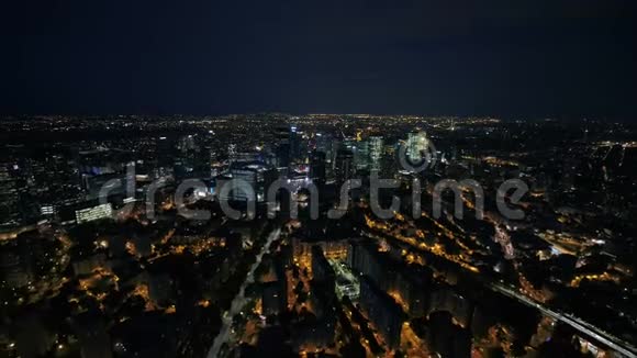 法国巴黎金融区2018年8月夜间30毫米4K激励2探针视频的预览图