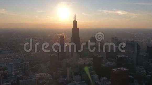 美国伊利诺斯州芝加哥2017年7月日落4K灵感2视频的预览图