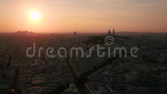法国巴黎圣心馆2018年8月日落30毫米4K灵感2号视频的预览图