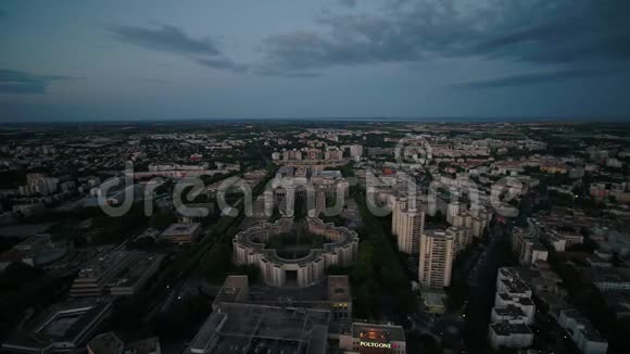 法国蒙彼利埃2018年8月日落15毫米宽角4K灵感2号视频的预览图
