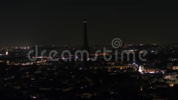 法国巴黎埃菲尔铁塔2018年8月夜间90毫米变焦4K灵感2探针视频的预览图