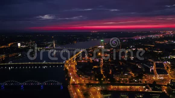 空中拉脱维亚里加2018年6月夜间30毫米4K激发2探针视频的预览图