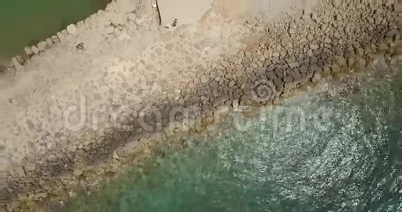 土耳其四公里地中海沿岸的俯视图视频的预览图