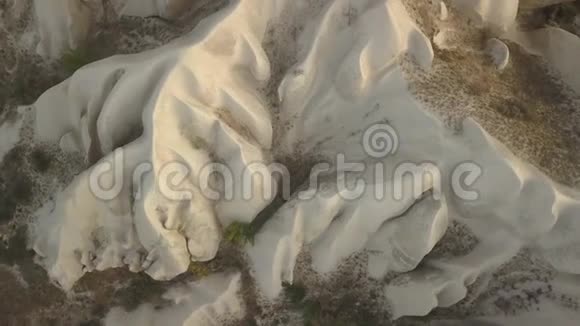 顶部景观惊人的沙形成与惊人的形状卡帕多西亚4k视频的预览图