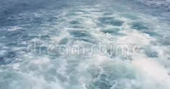 船迹水沫痕迹船后视频的预览图