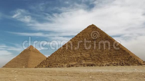 埃及吉萨的古金字塔时间视频的预览图