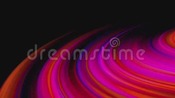 宇宙能量以波的形式向侧面移动抽象的五彩能量波视频的预览图