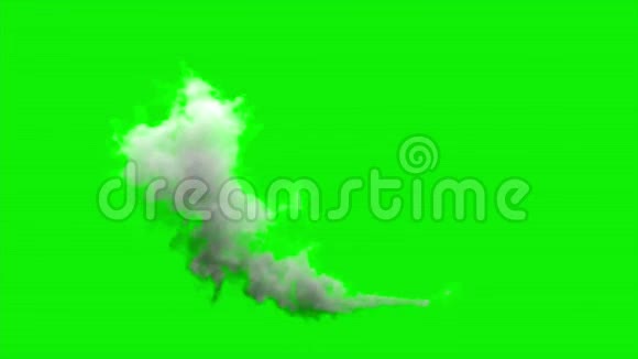 绿色背景下的白烟污染视频的预览图
