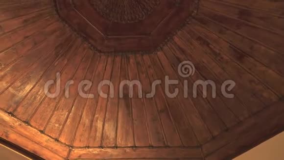 木制装饰天花板建筑视频的预览图