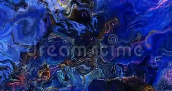 抽象蓝色液体梯度彩虹动画4K运动图形时尚活力质感时尚纺织霓虹灯色视频的预览图