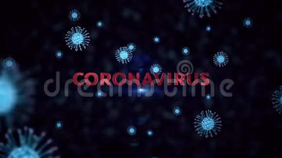 冠状病毒3D标题动画covid19视频的预览图