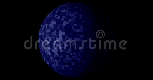 蓝色数字技术背景与旋转行星地球无缝环路4k动画为网络数字事件视频的预览图