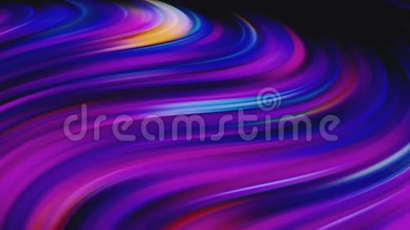 蓝紫氖流液波抽象运动背景未来派霓虹灯发光表面美丽美丽视频的预览图