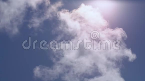时间流逝美丽的蓝天与云的背景天空云天空有云天气自然云蓝蓝天视频的预览图