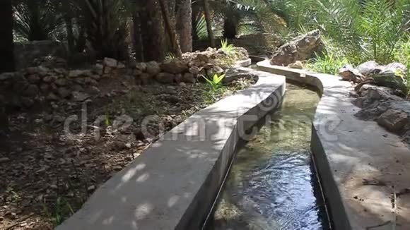 传统的灌溉渠称为Falaj视频的预览图