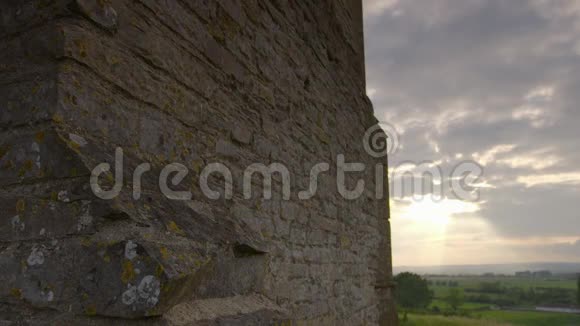 英国多塞特村庄日落景观老墙视频的预览图