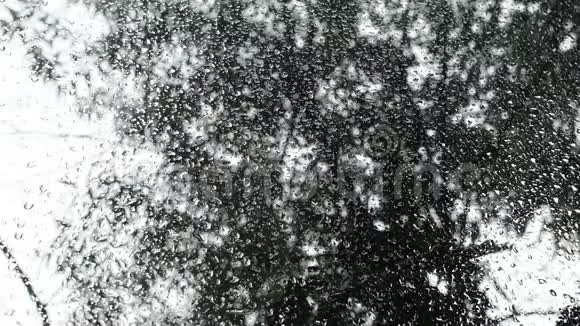 水滴在窗户玻璃上视频的预览图